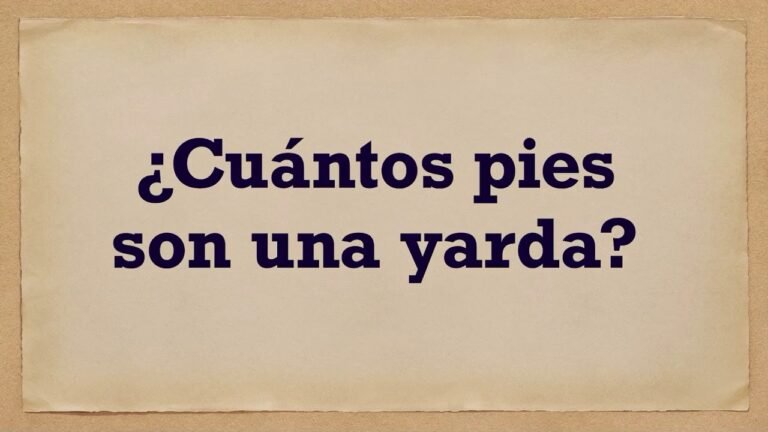 ¿Cuántos pies tiene una yarda? - Conversión de unidades